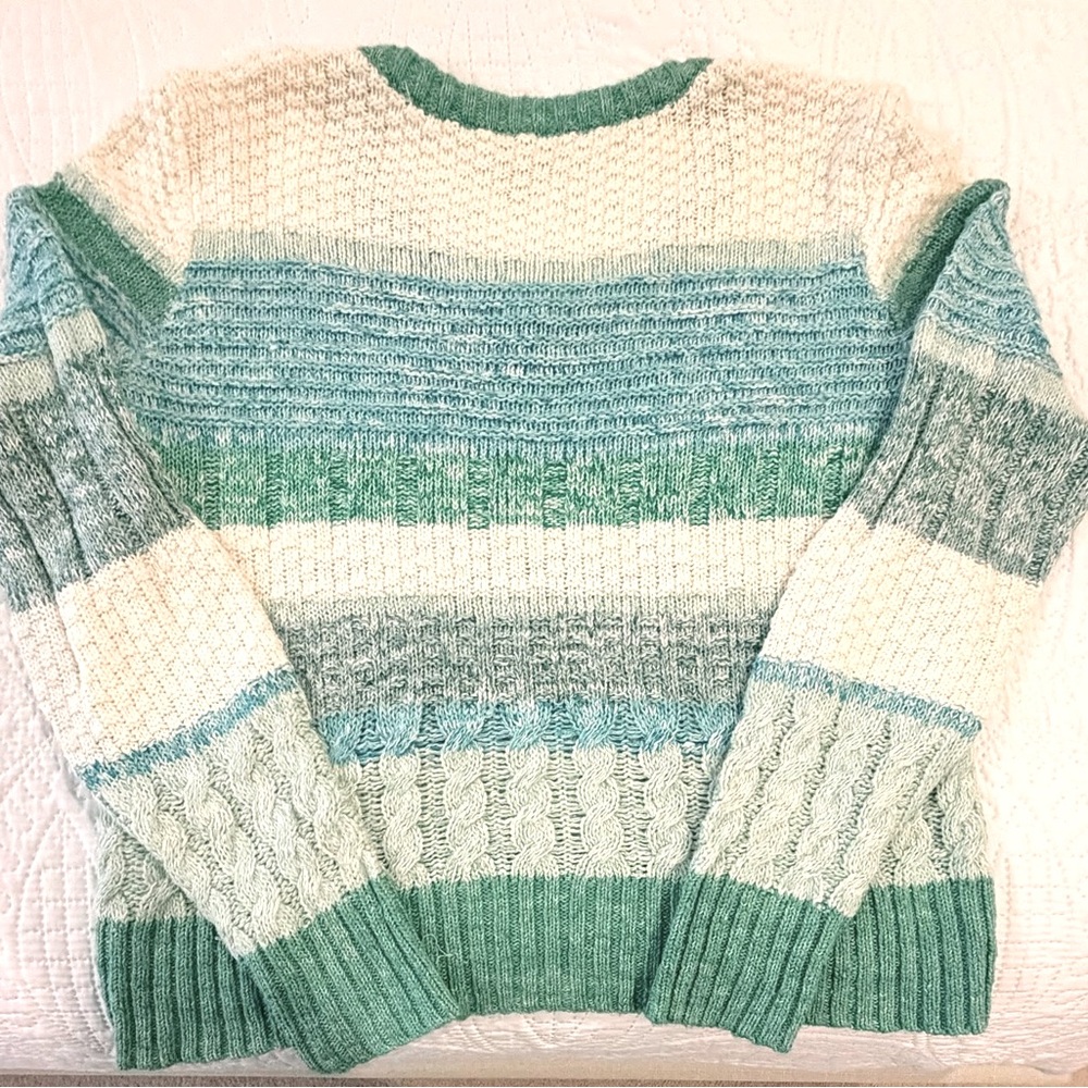 Cabi Mix Stitch V-Neck, Julep Stripe, Small, Spring 2022